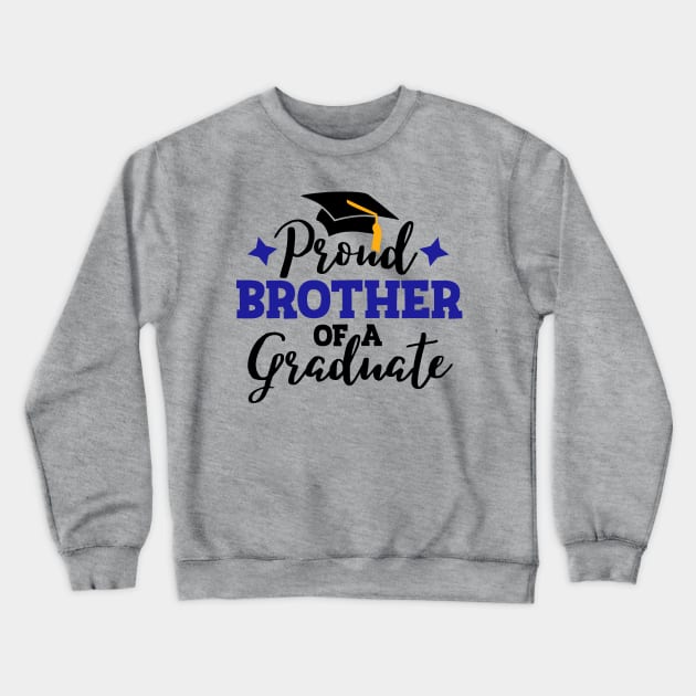 proud brother of a graduate; senior; school; student; graduating; graduation; party; event; family; proud; brother; proud brother; graduation hat; class of; class of 2024; Crewneck Sweatshirt by Be my good time